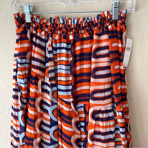 Anthropologie Flowy Abstract Midi Skirt - Picture 4 of 11